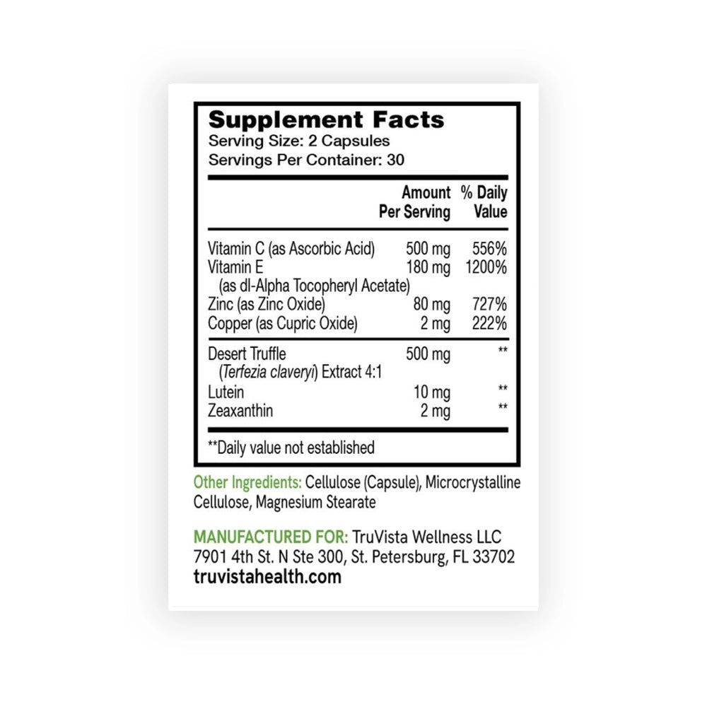TruVista Desert Truffle Plus AREDS2 ™ and TruVista Desert Truffle Extract™